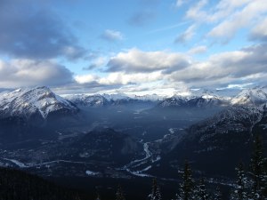 From the top of Sulphur Mountain! The Rockies :)